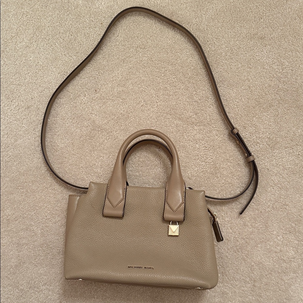 Michael Kors Taupe Satchel Bag